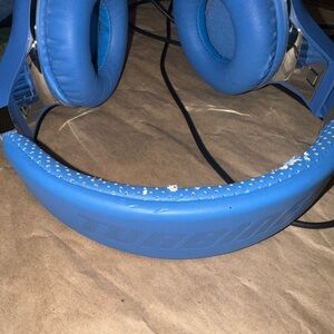 Blue Turbine plug in over ear headphones